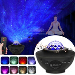 PROJEKTOR GWIAZD ZORZA POLARNA LAMPKA NOCNA DLA DZIECI USB BLUETOOTH PILOT