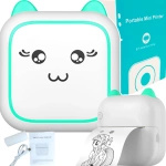 MINI DRUKARKA TERMICZNA KOTEK PRZENOŚNA PREZENT DLA DZIECI KOT DRUKUŚ ROLKA