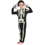 STRÓJ NA HAALLOWEEN DLA DZIECI PRZEBRANIE KOŚCIOTRUP ŚWIECI W CIEMNOŚCI S