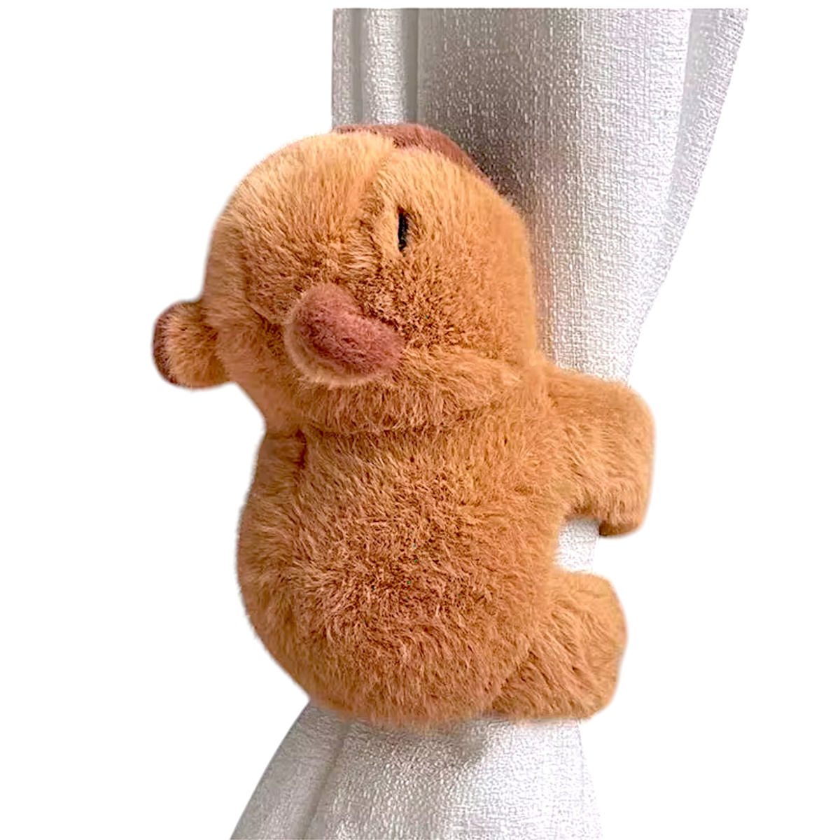 MASKOTKA KAPIBARA NA RĘKĘ Z PLECAKIEM CAPIBARA PLUSZAK PRZYTULANKA OPASKA