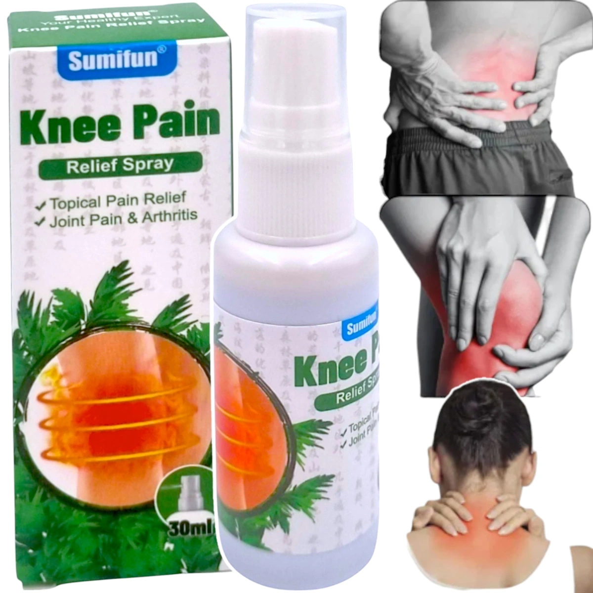KNEE PAIN PRZECIWBÓLOWY SPRAY NA BÓLE MIĘŚNI I STAWÓW ULGA REGENERACJA 30ml