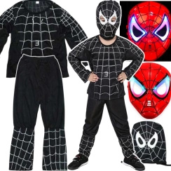 Strój Dla Chłopca Kostium Spiderman Czarny 98-110 (S)