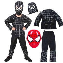 Strój Dla Chłopca Kostium Spiderman Czarny 98-110 (S)