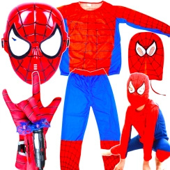 SPIDERMAN Zestaw Strój Dla Chłopca Kostium + Wyrzutnia Sieci 
