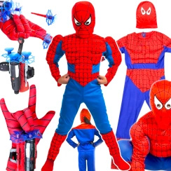 SPIDERMAN Zestaw Strój Dla Chłopca Kostium + Wyrzutnia Sieci 